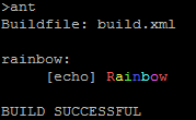 Apache ant output with colors